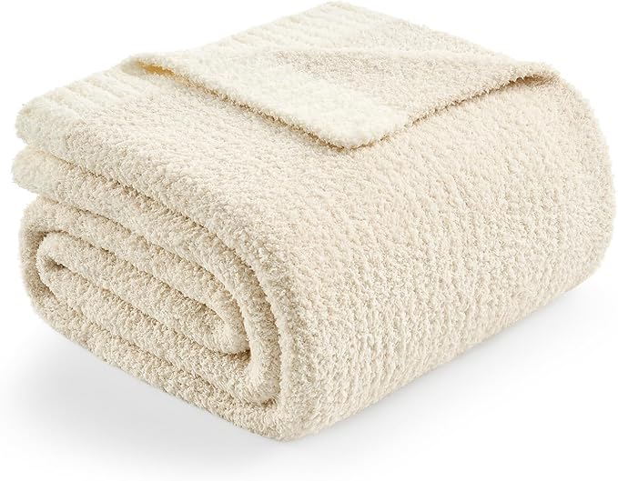 Snuggle Sac Buttery Ivory Bedding Blanket Twin Size 60x80, Super Soft Warm Cozy by SnuggleSac