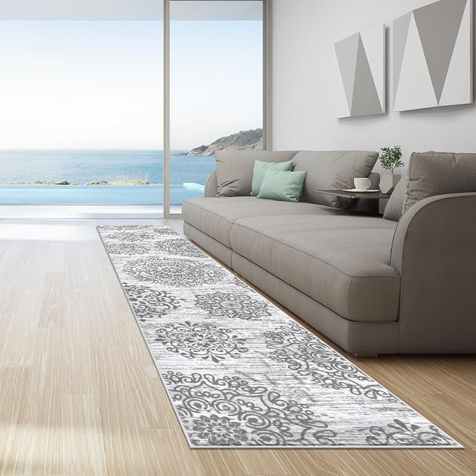HEBE Hallway Runner Rug 2'8''x12', Washable Non Slip Kitchen Rug Runner | Soft - Image 7