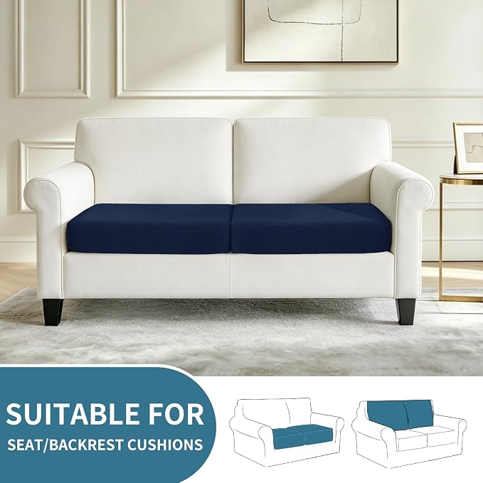 XINEAGE Large Couch Cushion Covers Seat Cushion Cover Thick Stretch Sofa - Image 2