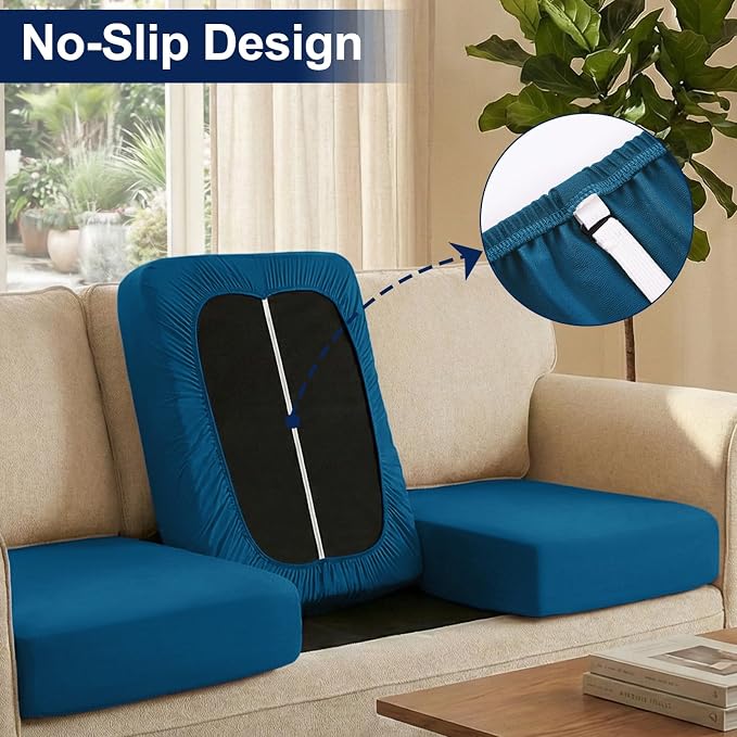 Smiry Waterproof Patio Cushion Covers, Stretch Outdoor Furniture Covers | Couch - Image 4