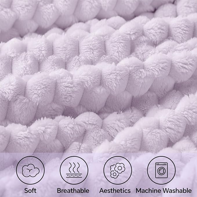BEDELITE Lavender Twin Blanket for Couch, Soft Cozy Gifts for Women, 60*80 | 3D - Image 3