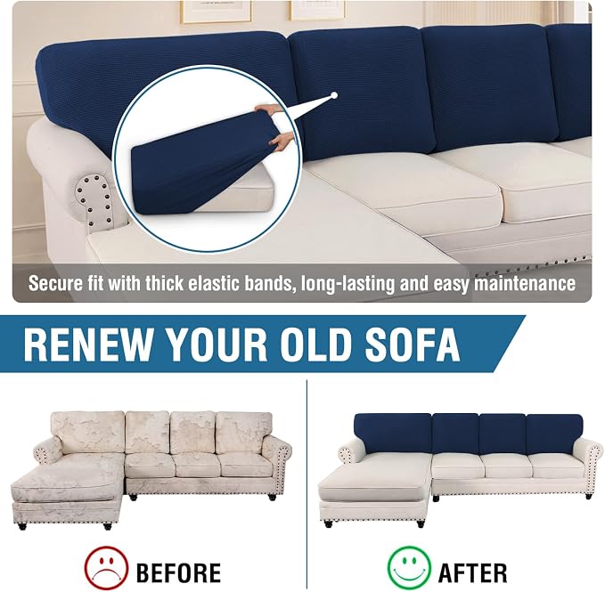 H.VERSAILTEX Backrest Cushion Covers Sectional Couch Back Cushion Covers - Image 5