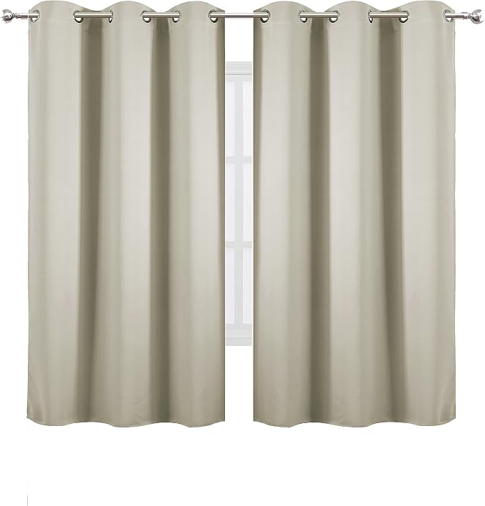 Light Beige Thermal Blackout Curtains/38 x 63 Inch/Set of 2 Panels Room - Image 2