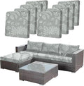 CALBODE Ourdoor Cushion Covers Waterproof Set of 8 Floral Printed Stretch Patio by CALBODE