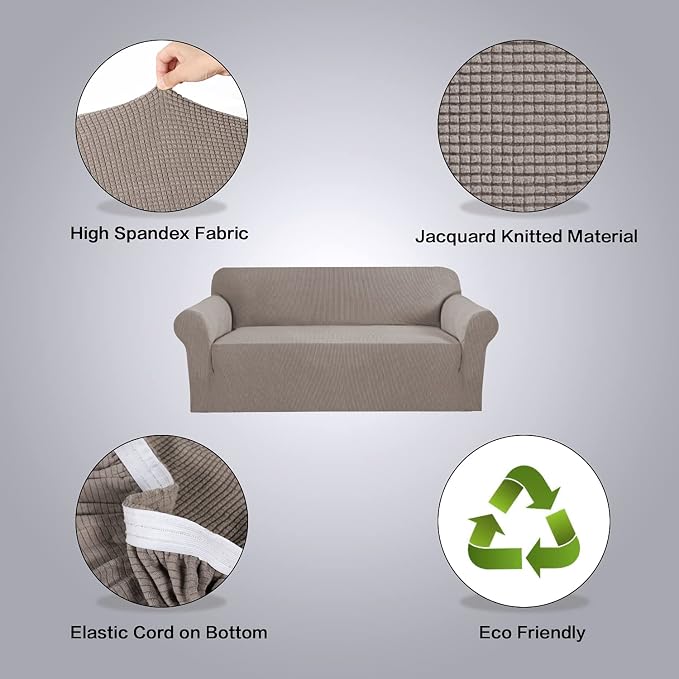 H.VERSAILTEX Stretch Oversized Couch Cover 1 Piece Sofa Slipcovers - Image 4