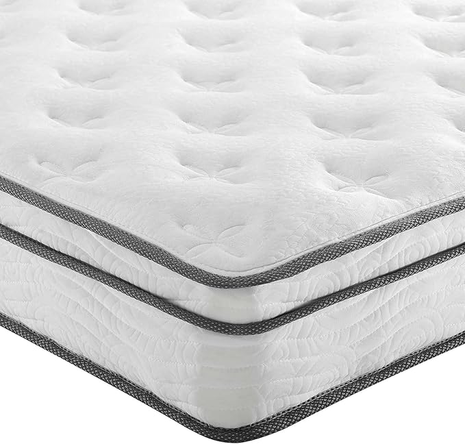 Modway Jenna 8” Innerspring and Memory Foam Queen Mattress With Individually Encased Coils
