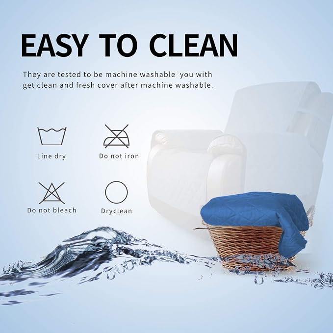 Easy-Going Reversible Couch Cover, Recliner 19 in, Water Resistant Furniture Mat - Image 7