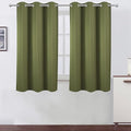 Oilve Green Blackout Curtains 38 x 54 Inch Length/Set of 2 Curtain by Lemomo