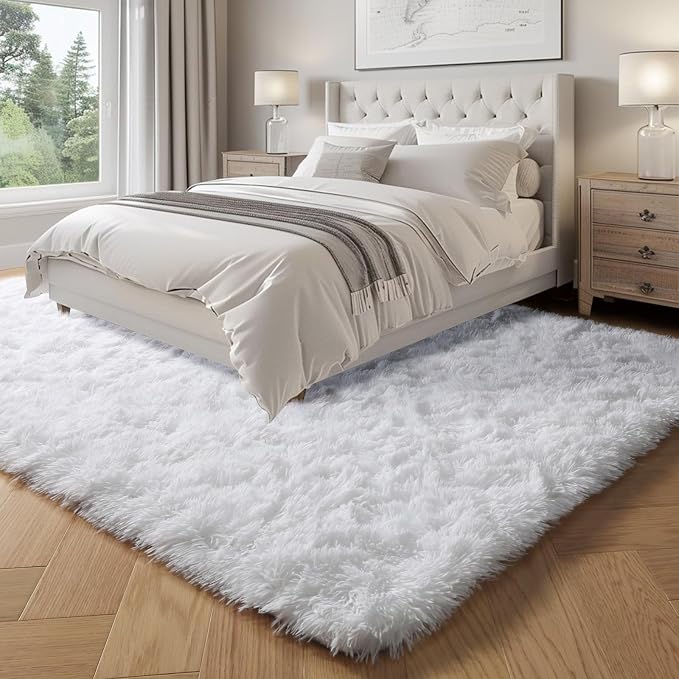 Fluffy Shaggy Area Rug 5x8, Plush Rugs - Image 4