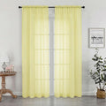 Sheer Curtains 84 inches Long 2 Panels Set by OWENIE