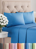 Twin 4 Piece Sheet Set - Comfy Breathable & Cooling - Ultra-Soft Hotel Luxury Bedding Set with 8-16 Inch Deep Pockets - 1 Flat & 1 Fitted Sheet & 2 Pillowcases - Wrinkle Free & Easy Care - Royal Blue