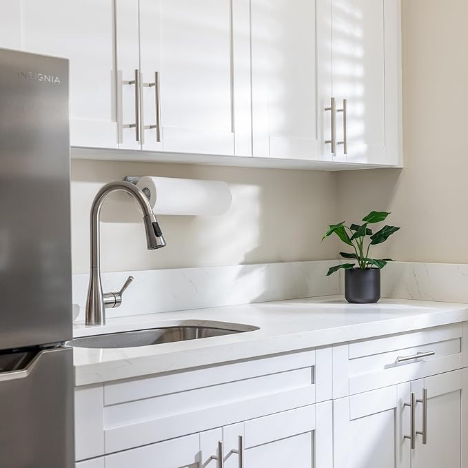 JOY DECOR 10 Pack Cabinet Handles, Brushed Nickel Cabinet Pulls, 8-3/4 in Hole Center Kitchen Cabinet Handles, Stainless Steel T Bar Handles for Dresser Drawers