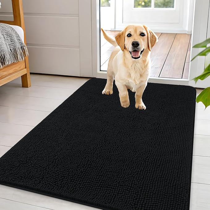OLANLY Dog Door Mat for Muddy Paws 44x32, Super Absorbent Chenille Mud Mat | by OLANLY