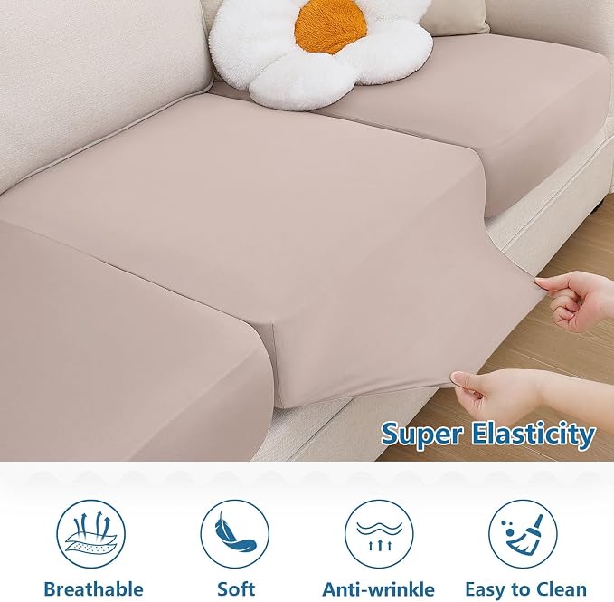 Milk Silk Couch Cushion Covers, Sofa Covers - Image 5