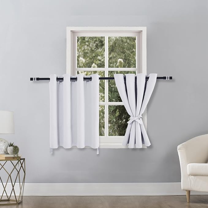 RV Blackout Curtains for Bedroom, 52 x 36 Inches Long Greyish White | Thermal - Image 2