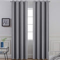Yakamok Grey Room Darkening Curtains 52x90 inch Gray Grommet-Living Room | 2 by Yakamok