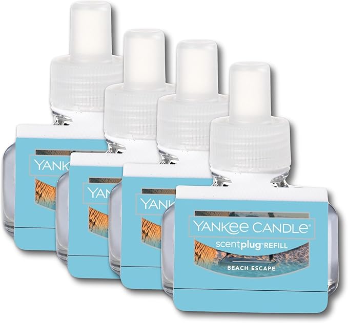 Yankee Candle ScentPlug Refill, Beach Escape (Pack of 4)