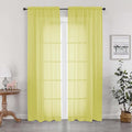 Lemon Sheer Curtains 84 Inches Long by OWENIE