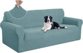 U-NICE HOME Oversized Stretch Couch Cover Slipcover, Light Blue | 3 Cushion Sofa by U-NICEHOME