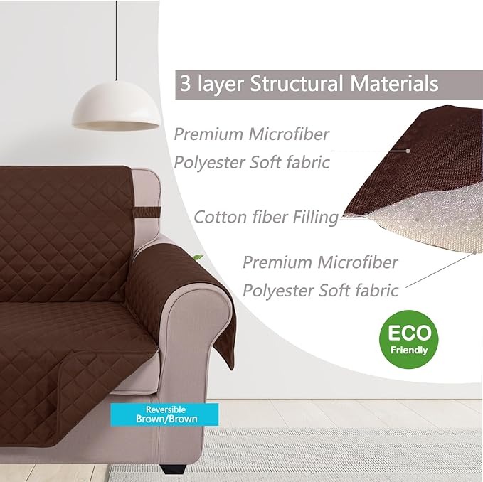 U-NICE HOME Large Sofa Cover Reversible Couch Cover - Image 4