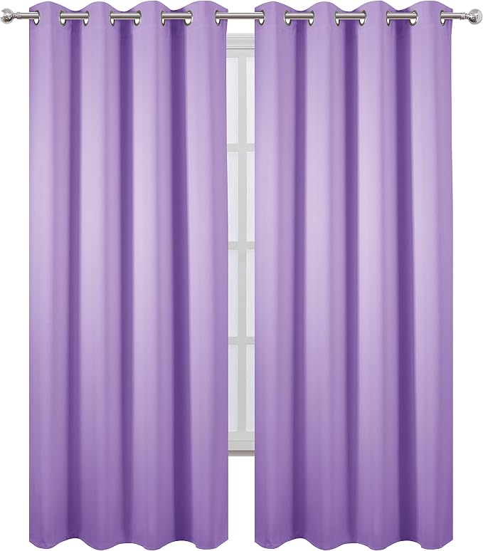 Blackout Curtains 66 x 84 inch/Lavender Curtains Set of 2 Panels/Thermal - Image 2