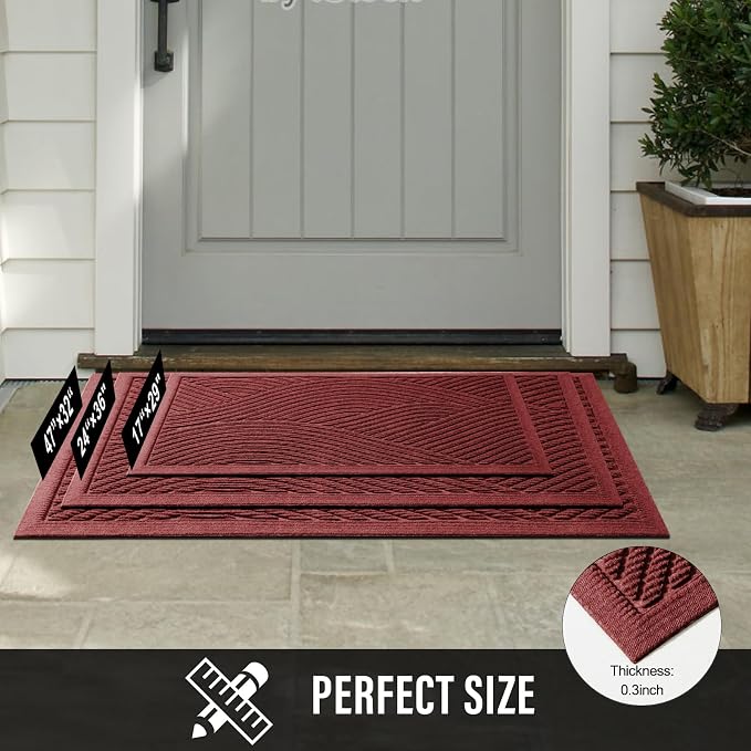 Sturdy Front Door Mat, Absorbent Muddy Dirt Resist Welcome Door Mats Outdoor - Image 6