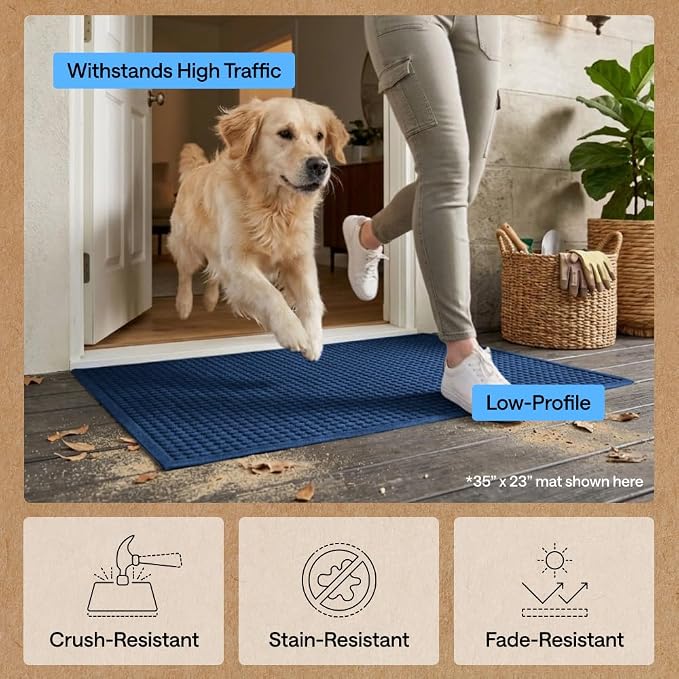 GORILLA GRIP® Ultra Absorbent Front Door Mat Outside Entrance, Traps Dirt and - Image 5