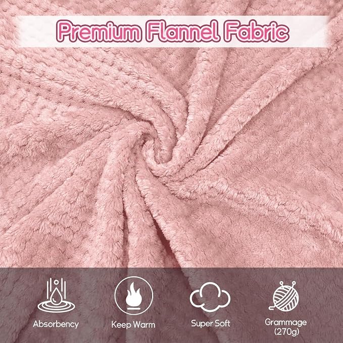 4 Pack Fleece Throw Blankets 50x60 Inches - Image 5