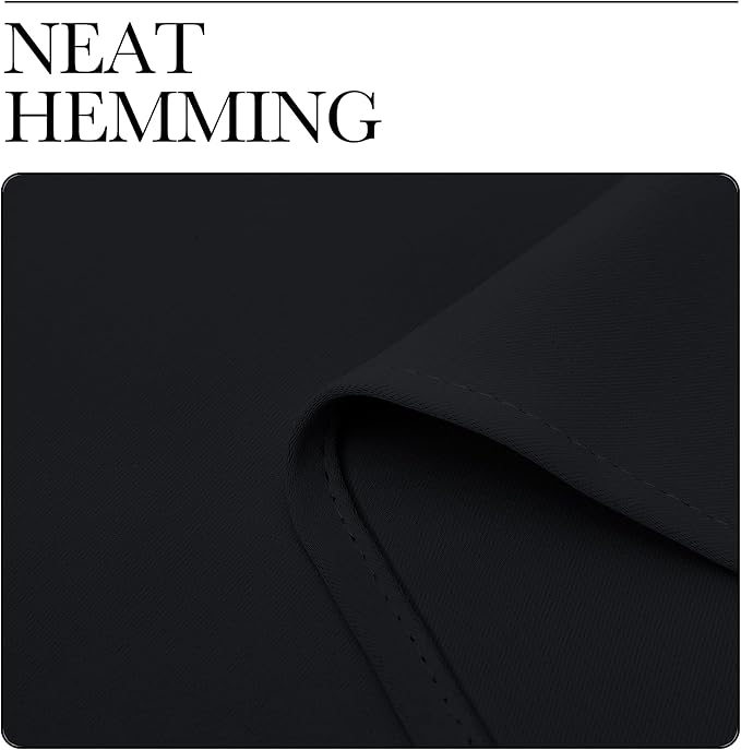 NICETOWN Closet Door Curtain, Room Dividers Panel Screens Partitions, Wide Width Grommet Top Modern Privacy Heavy Room Divider, Commercial Room Dividers (1 PCs, 7ft Tall x 15ft Wide, Black)
