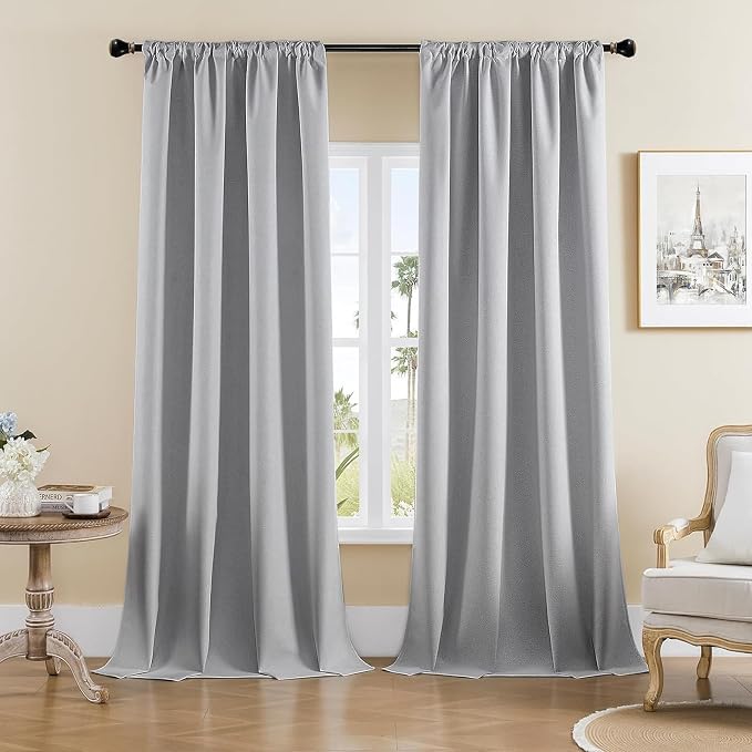 Joydeco Faux Linen Blackout Curtains by JOYDECO