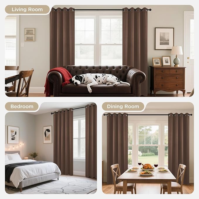 Joydeco Blackout Curtains 90 inch Long 2 Panels Set, Thermal Insulated Long - Image 8