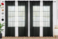 SpaceDresser Black Sheer Curtains 4 Panels Rod Pocket Semi-Sheer Curtain 54 by SpaceDresser