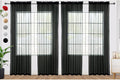 SpaceDresser Black Sheer Curtains 4 Panels Rod Pocket Semi-Sheer Curtain 45 by SpaceDresser