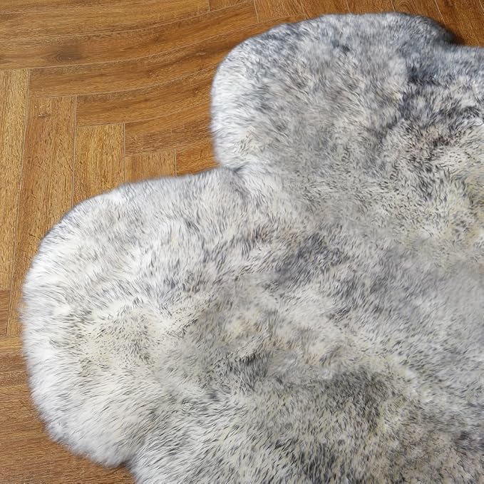 IRIWOOL Premium Genuine Fur Sheepskin Rug Real Australia Sheepskin Natural - Image 4
