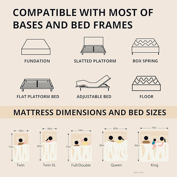 EGOHOME 12 Inch Full Memory Foam Mattress for Back Pain, Cooling Copper Gel Bed in a Box, Foam Made in USA, CertiPUR-US Certified, Therapeutic Medium Firm, Double 54x75x12 Black