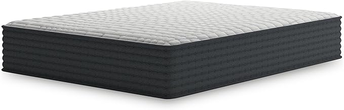Signature Design by Ashley Hybrid 1200 12" Firm Moisture Wicking Mattress with Charcoal-Infused Gel Memory Foam and Edge Support for Pressure Relief and Temperature Regulating, Queen, Fiberglass Free