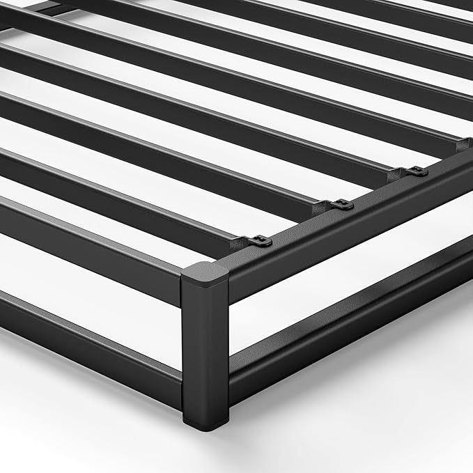ZINUS Quick Lock Metal Smart Box Spring, 4 Inch Mattress Foundation, Strong Metal Structure, Easy Assembly, King, White