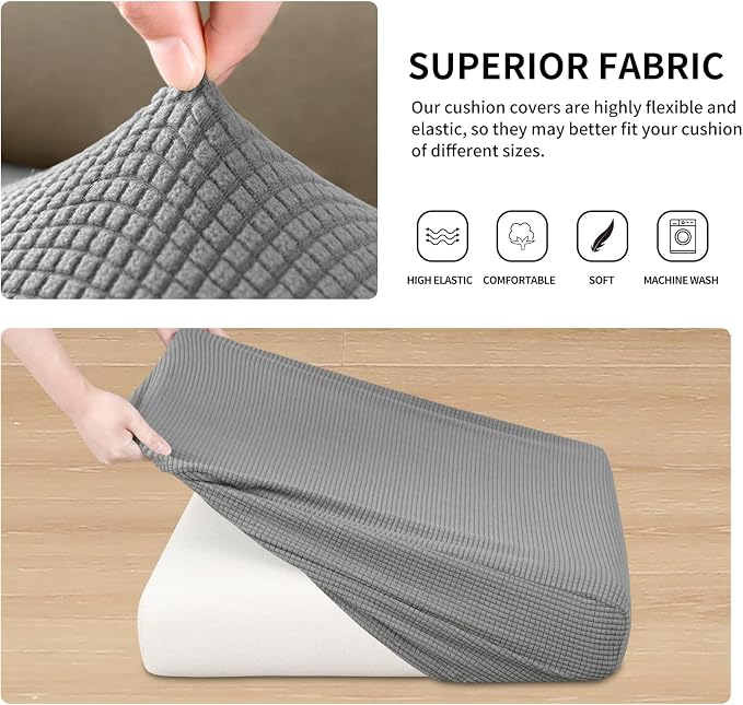 Easy-Going Stretch 2 Pieces Couch Cushion Cover - Image 5