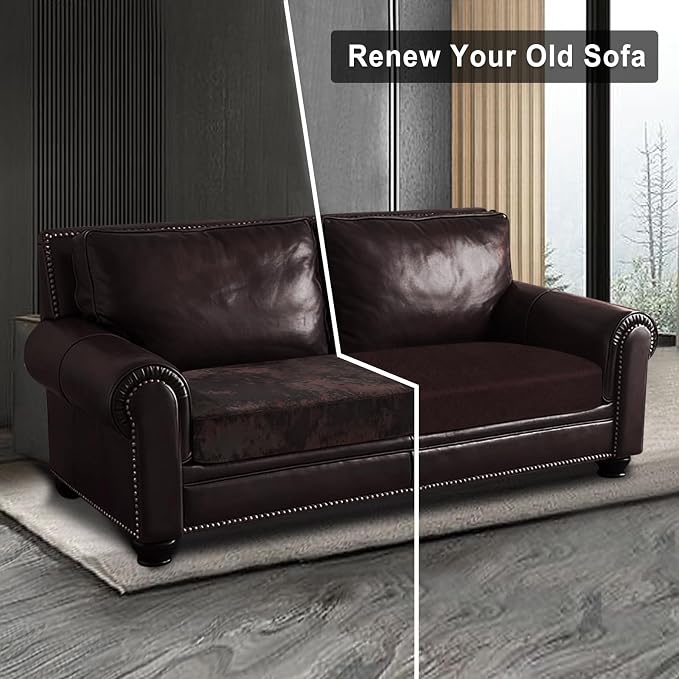 ANARACHON Leather Look Couch Cushion Covers Sofa Seat Slipcovers Sets Couches - Image 7