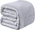 Polar Fleece Throw Blankets Travel Size for The Bed Extra Soft Brush Fabric Super Warm Sofa Throw Blanket 50" x 61"(Gray Travel)