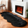 linmopm Faux Fur Rug Sheepskin Shag Fluffy Fuzzy Black 2x6 ft Runner Rugs by Limopmfauxfurproducts