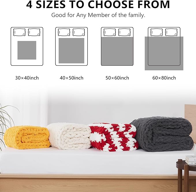 L'AGRATY Chunky Knit Throw Blanket - Image 4