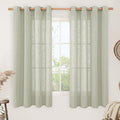 Sheer Linen Curtains 63 Inch Length by LAMIT