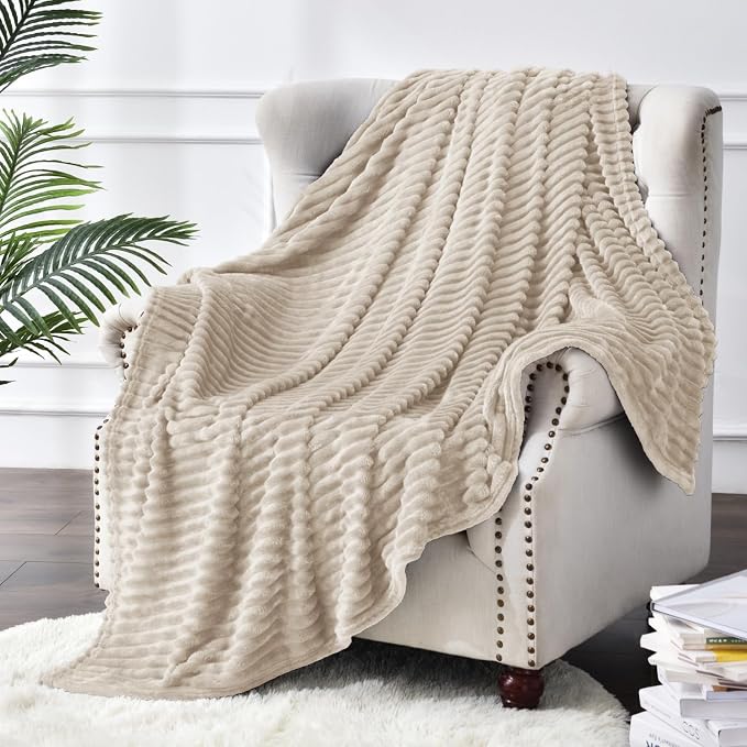 BEDELITE 3D Ribbed Jacquard Linen King Size Blankets - Image 3