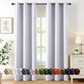 MIULEE Blackout Curtains for Bedroom 2 Panels 40x80 Inch Long Greyish White | by MIULEE
