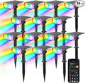 Linkind Smart Solar Spot Lights Outdoor SL5C, Solar Halloween Lights Color Changing APP/Voice Control Landscape Lighting, IP67 Spotlight Outdoor Waterproof for Yard, Garden, Pathway(14 Pack)