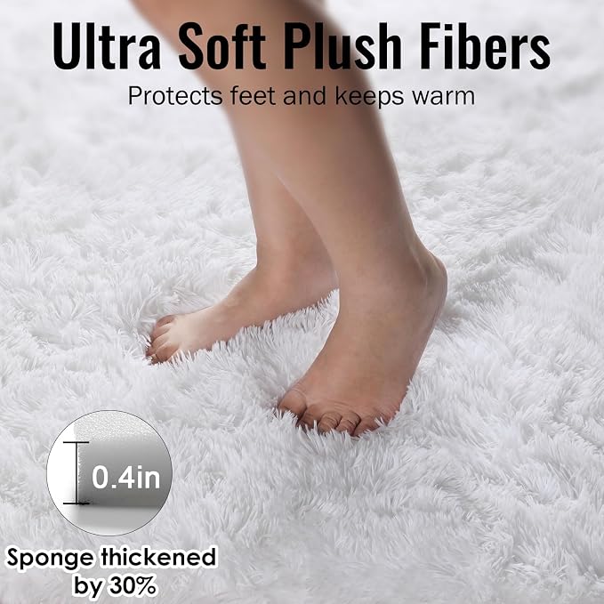 Fluffy Shaggy Area Rug 5x8, Plush Rugs - Image 6