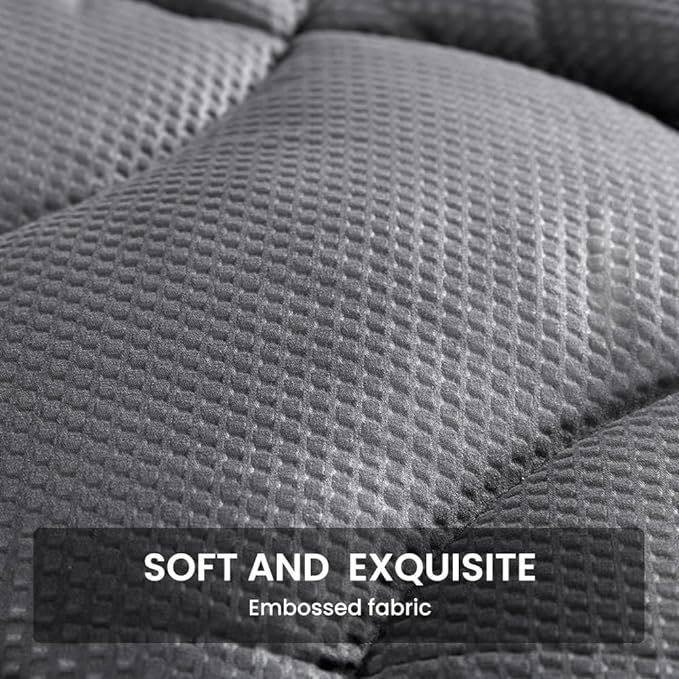 SLEEP ZONE King Mattress Topper, Cooling Mattress Cover for hot Sleepers, Premium Zoned Cool Mattress Protector Breathable and Washable, Deep Pocket (Grey, King)