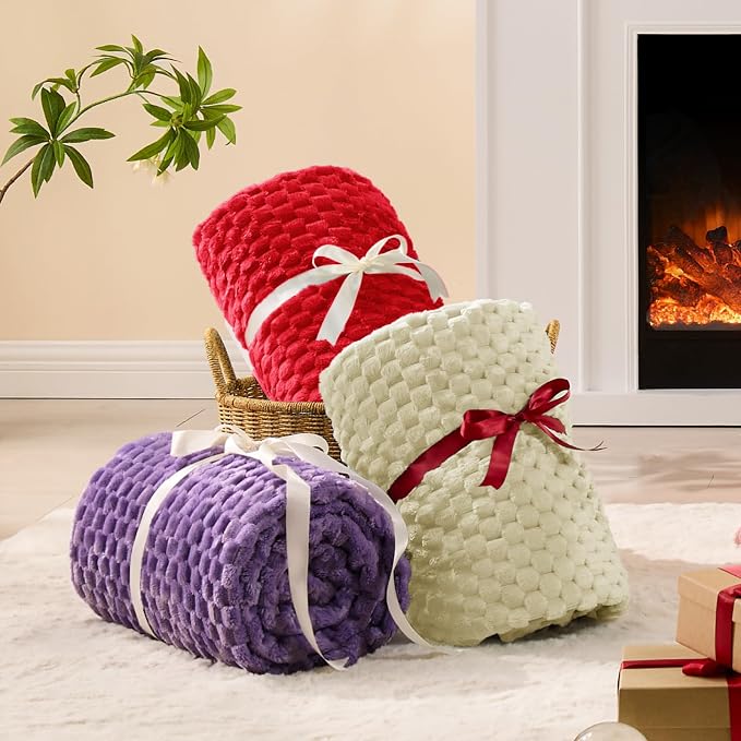 BEDELITE Almond Twin Blanket for Couch, Soft Cozy Gifts for Women, 60 * 80 | 3D - Image 5
