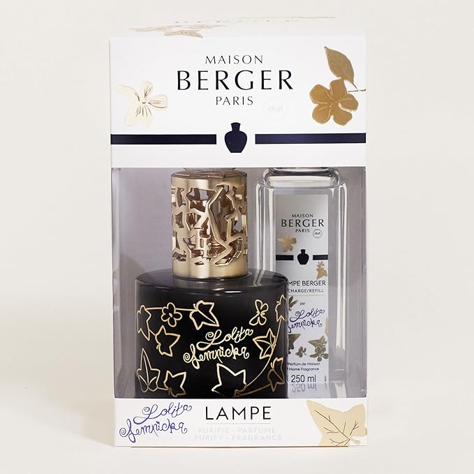 MAISON BERGER - Giftset Lampe Berger - Model Lolita Lempicka - Home Fragrance Diffuser - 4.7 x 3.2 x 3.2 inches - Includes Fragrance 250 milliliters - 8.45 Fluid Ounces (Black)